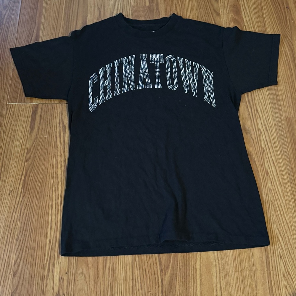 Chinatown Market Bedazzled Bling Black T-Shirt‎ Size M NWOT